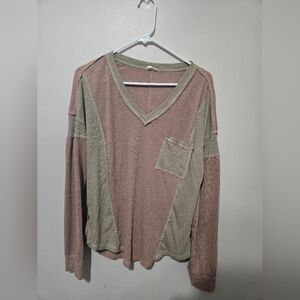 Hem & Thread Womens Long Sleeve Top Size Large